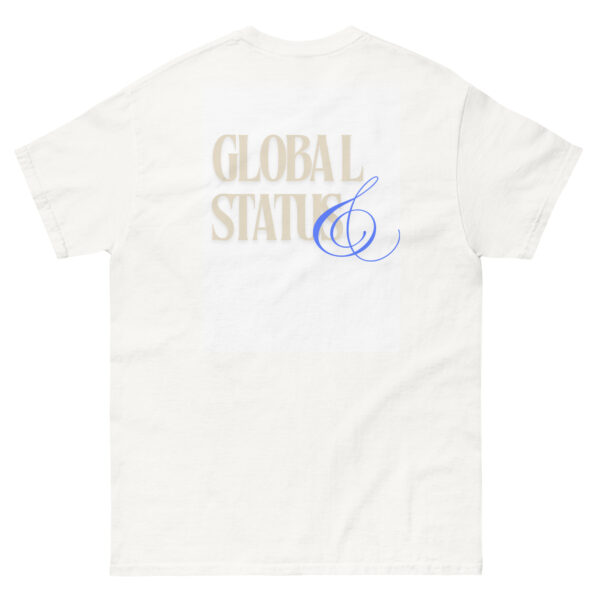 Global Status Men’s White T-Shirt - Italic - Image 2