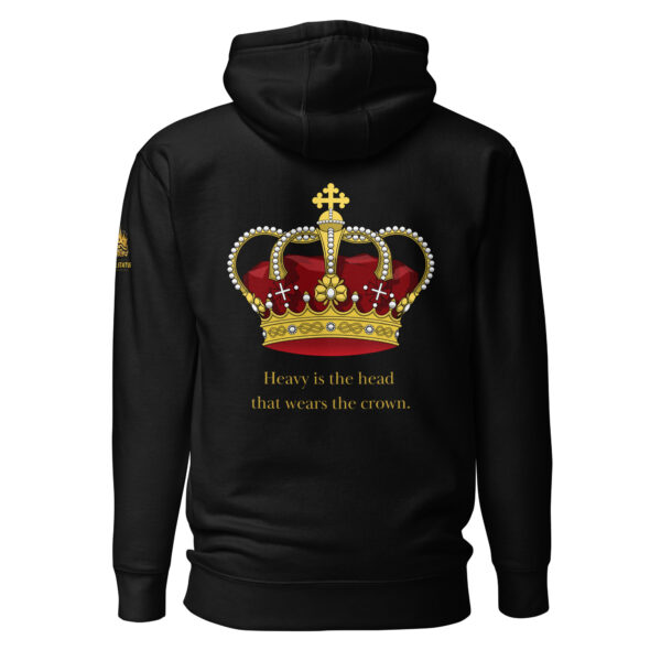 Global Status Men’s Black Hoodie – Crown - Image 2