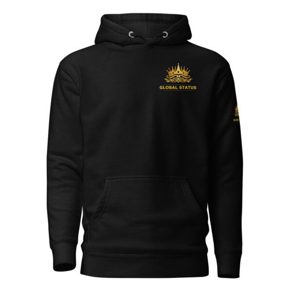 Global Status Men’s Black Hoodie – Crown