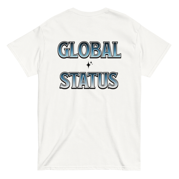 Global Status Men’s White T-Shirt - Sky - Image 2