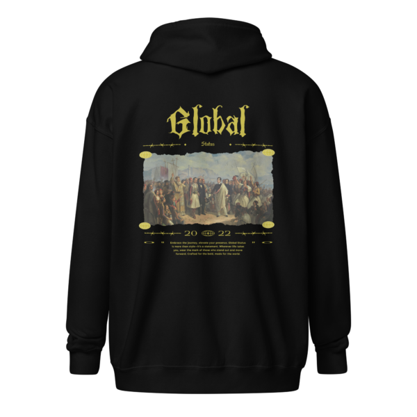 Global Status Men’s Black Hoodie –Council of Crowns - Image 2